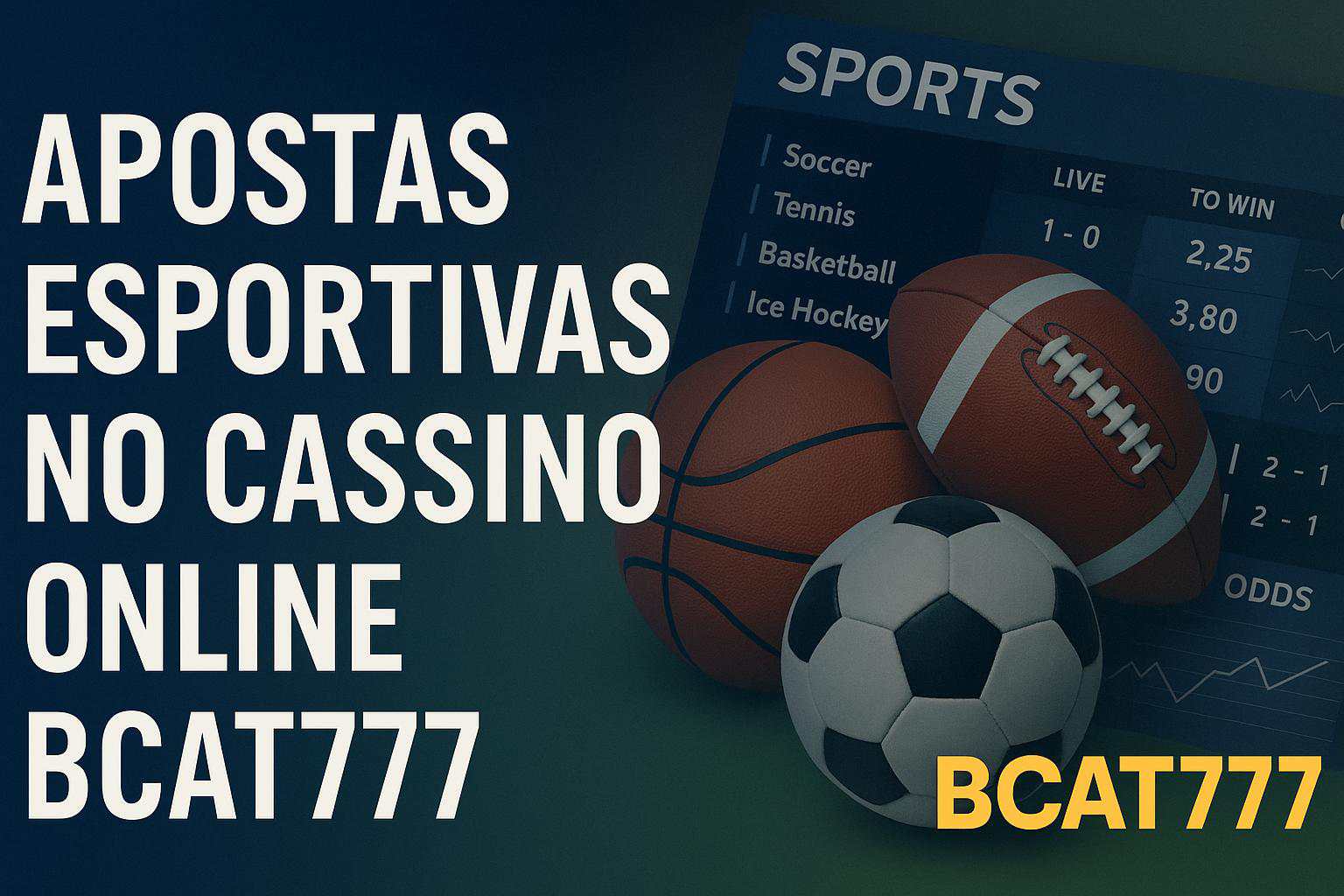 Apostas esportivas no cassino online BCAT777