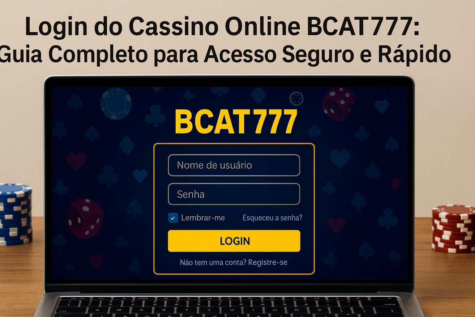 Criar uma nova Conta no plataforma BCAT777